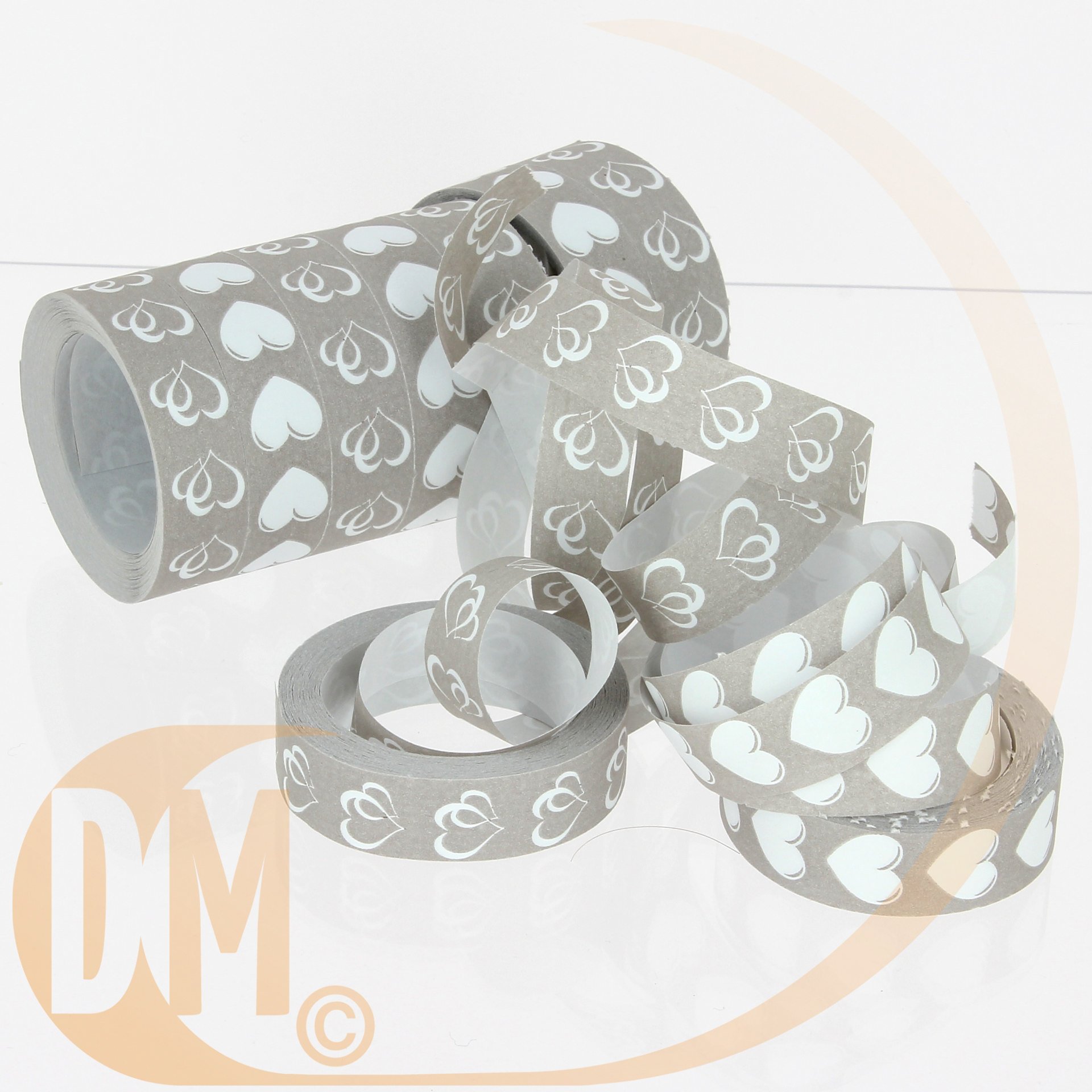 Rouleau de serpentins imprim� coeurs