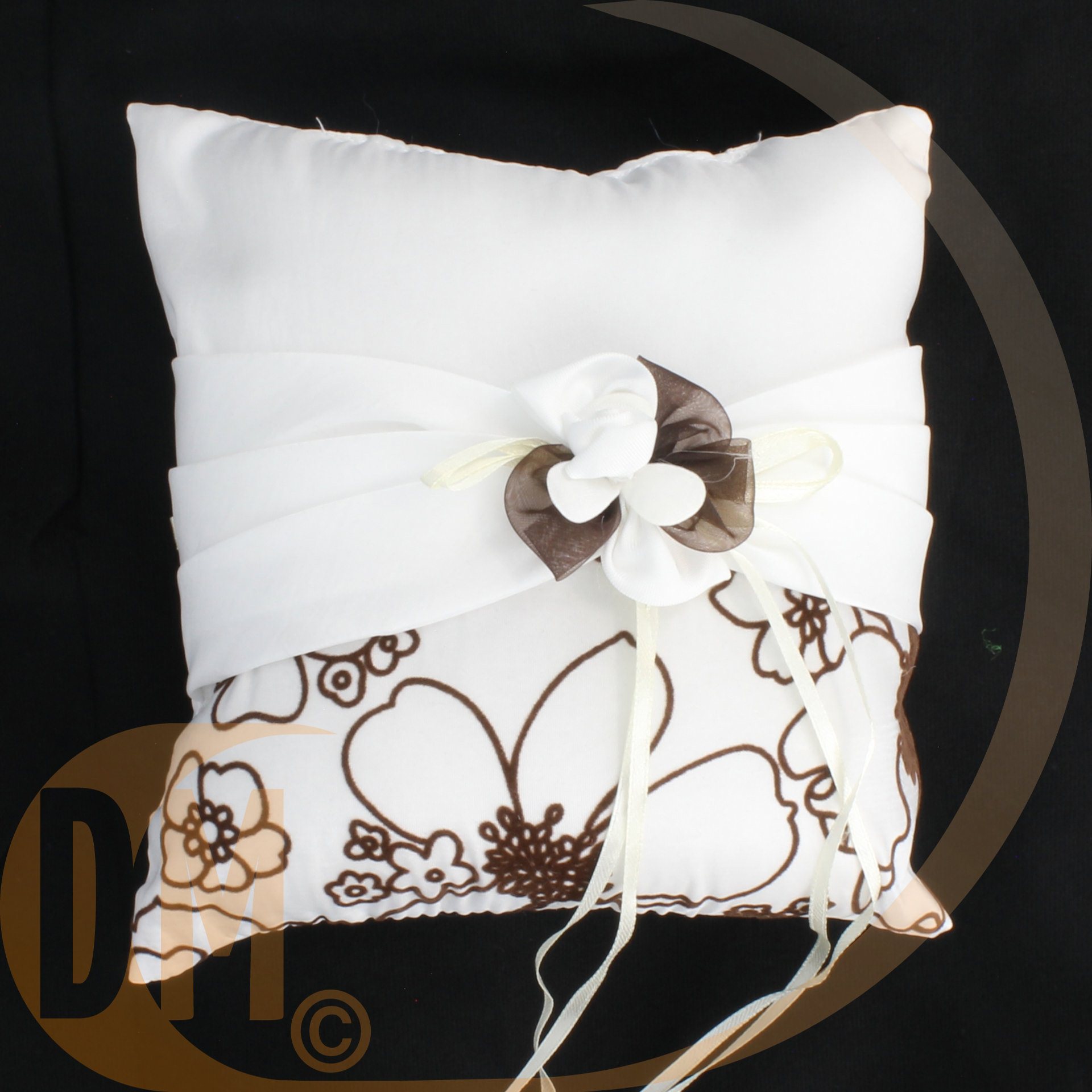 Coussin porte alliance Fleur Organza
