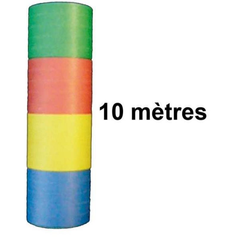 Rouleau de serpentins multicolores