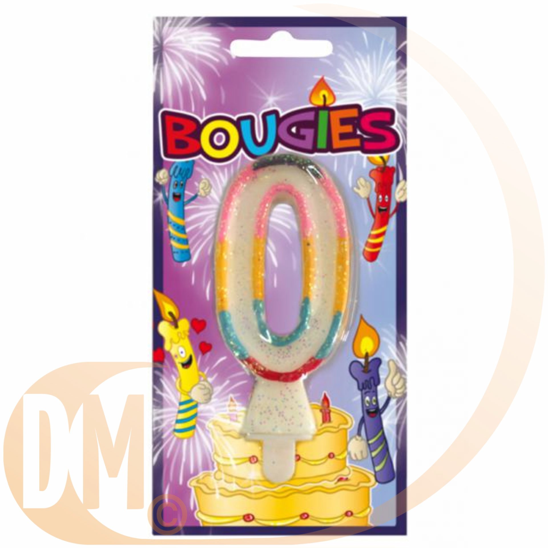 Bougie blister chiffre