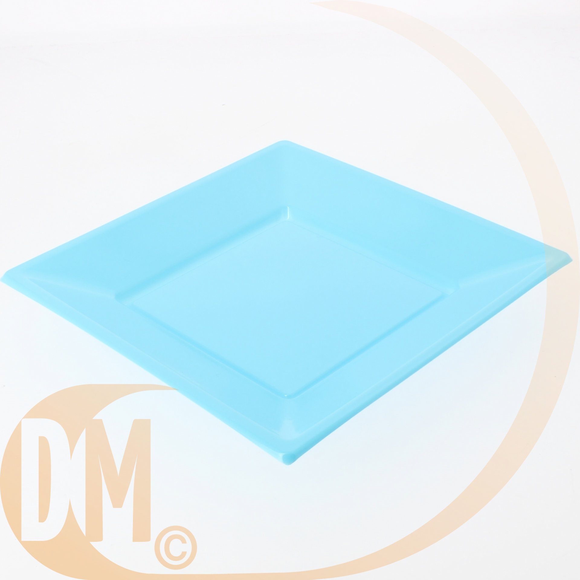 Assiettes plastiques carr�es 18x18cm (12)