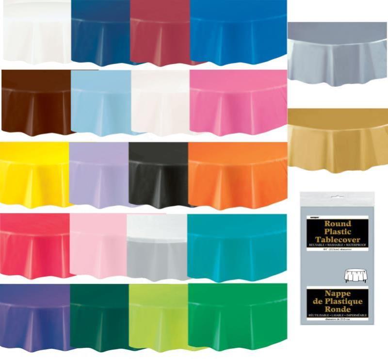 Nappe plastique ronde diam. 213 cm