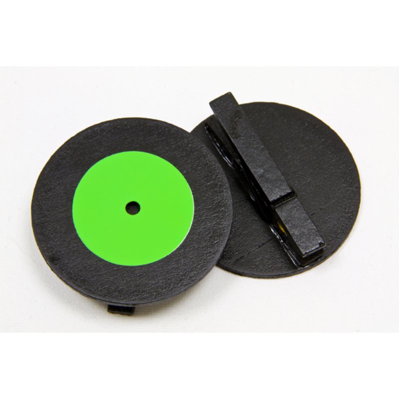 Disque musique 33 tours sur pince bois (x2)