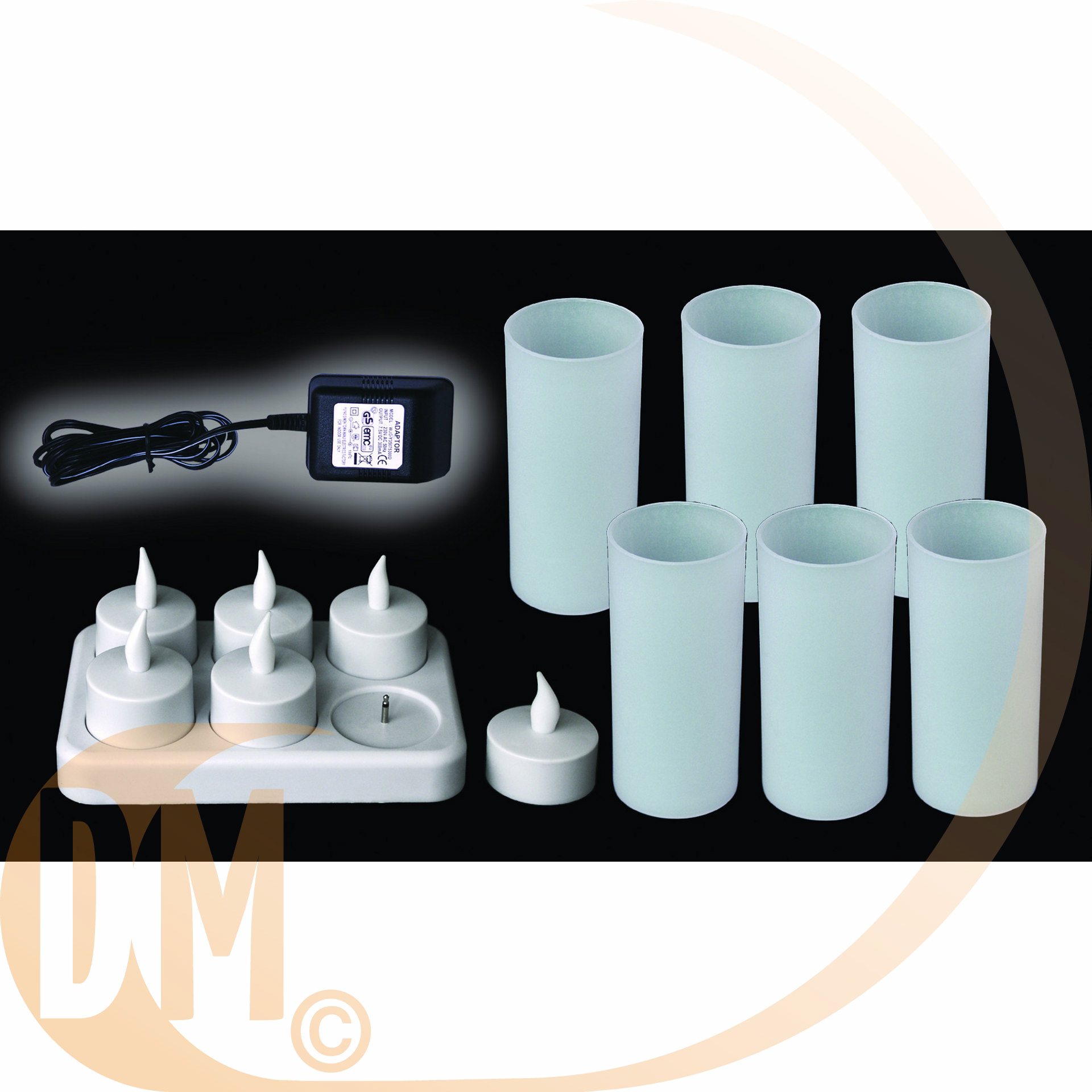 Bougie � led rechargeable par 6