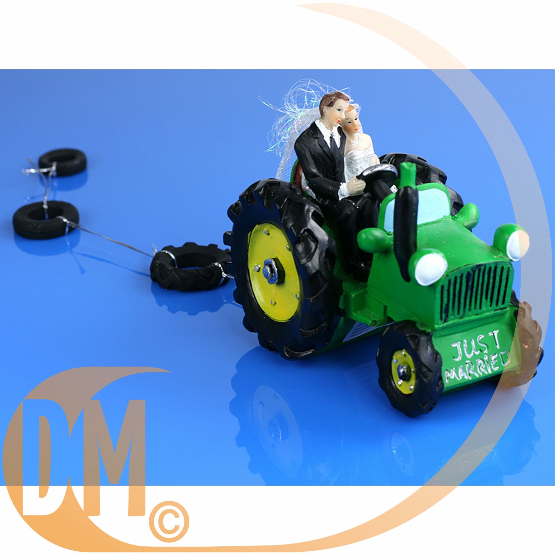 Couple de mari�s tracteur