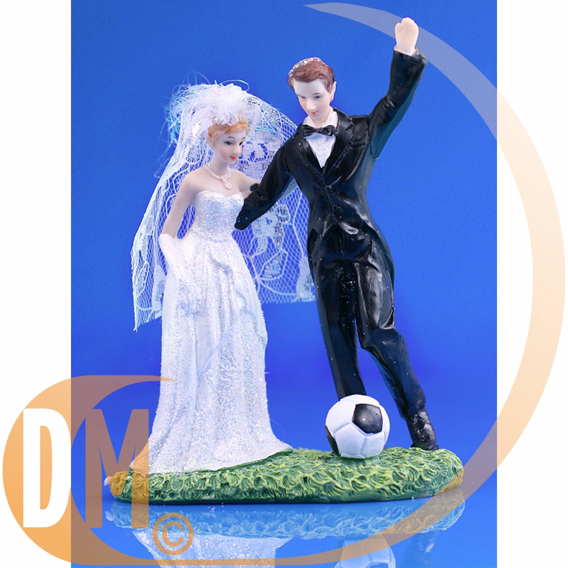 Figurine couple de mari�s foot