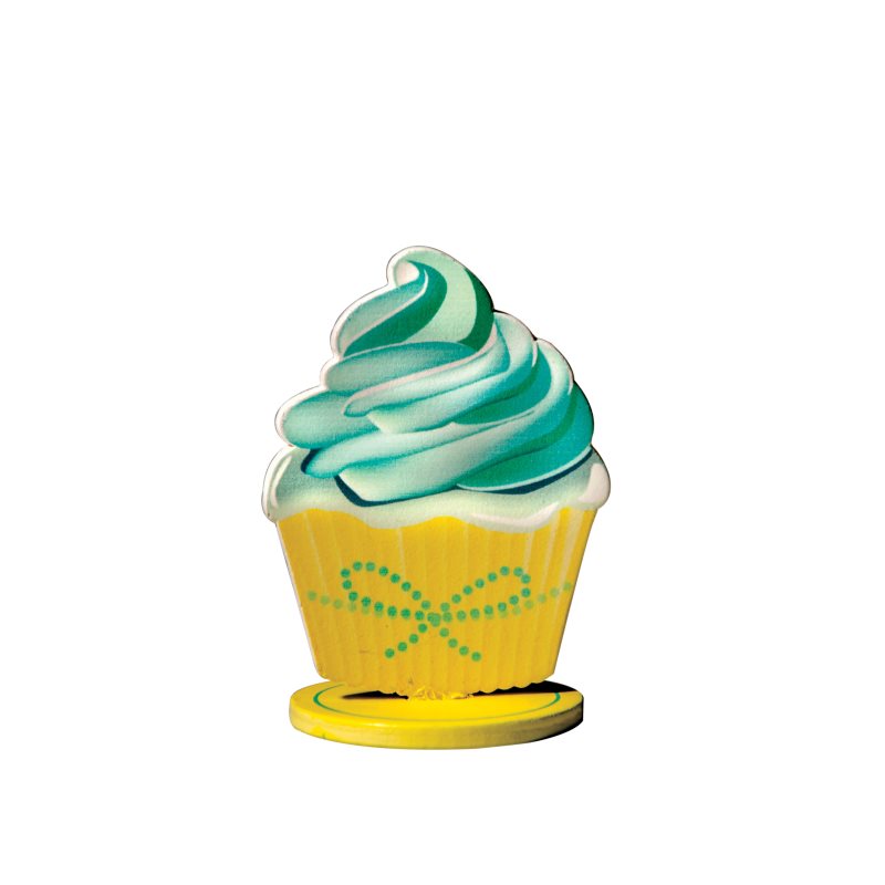 Lot de 3 centres de table Cupcake 10 cm