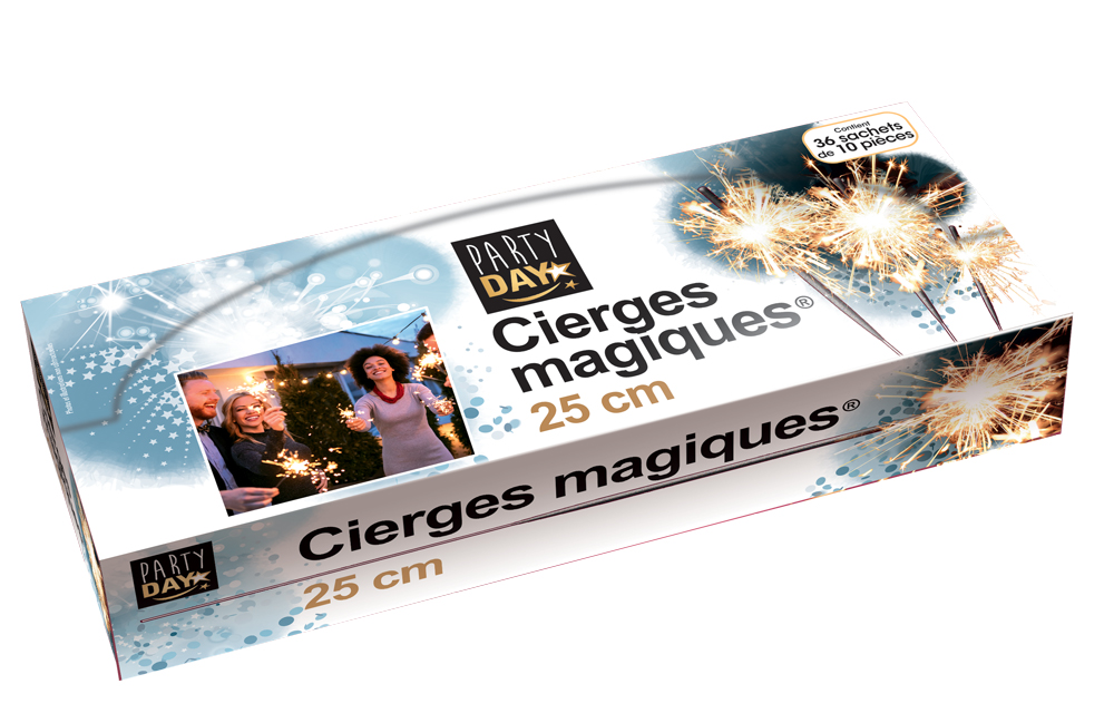Cierges magiques 25 cm par 10