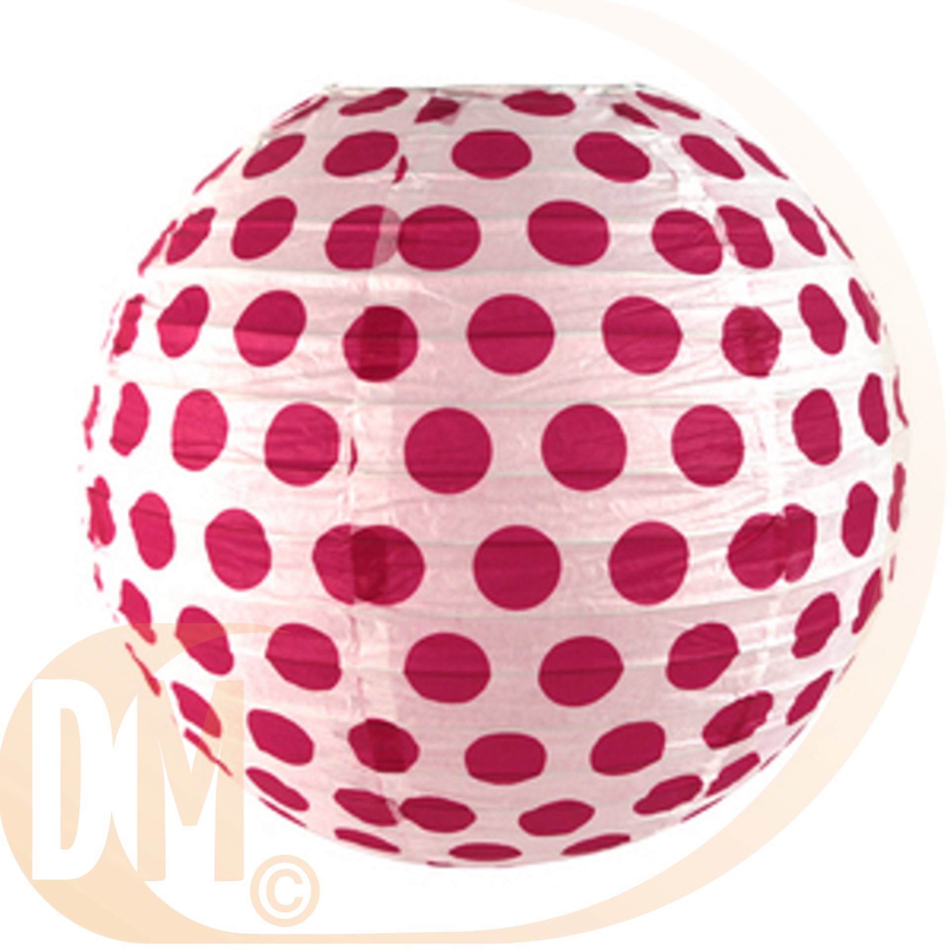 Lampion chinois en papier � pois