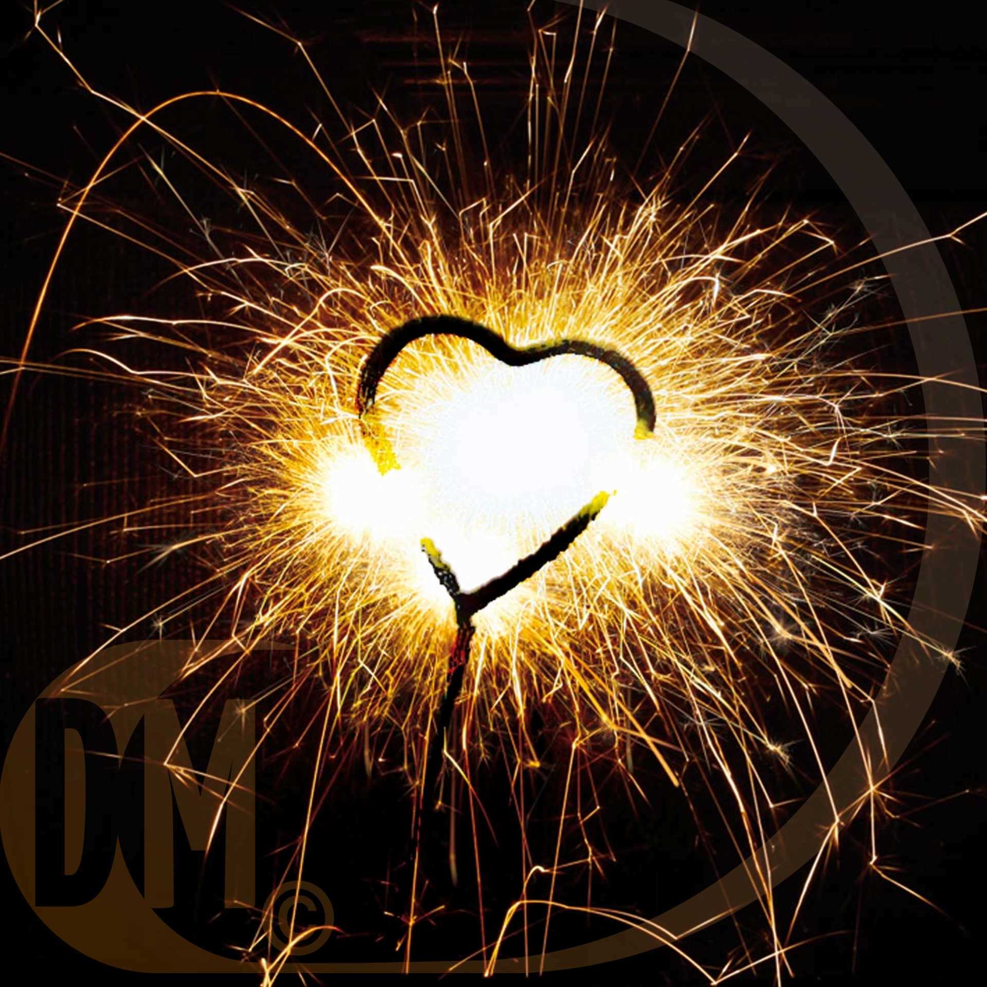 Cierge magique coeur et etoiles par 6