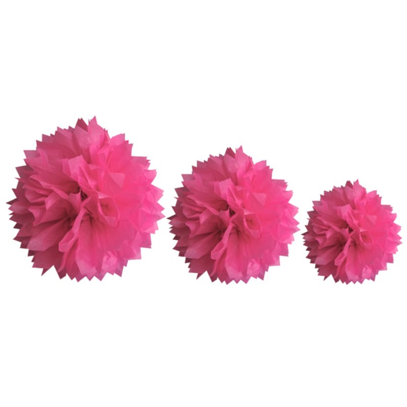 Pompons en papier de soie