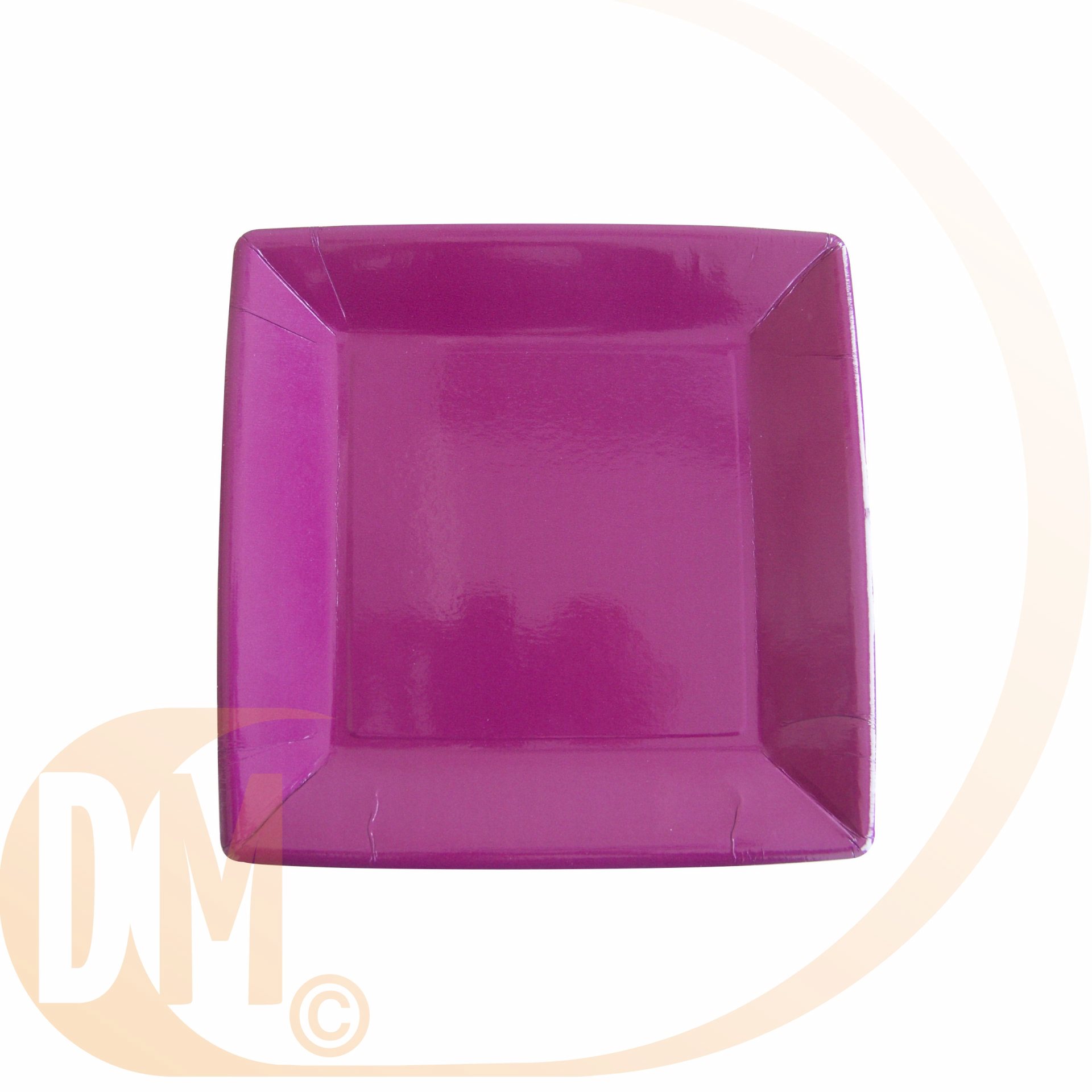 Assiette carton carr�e par 10