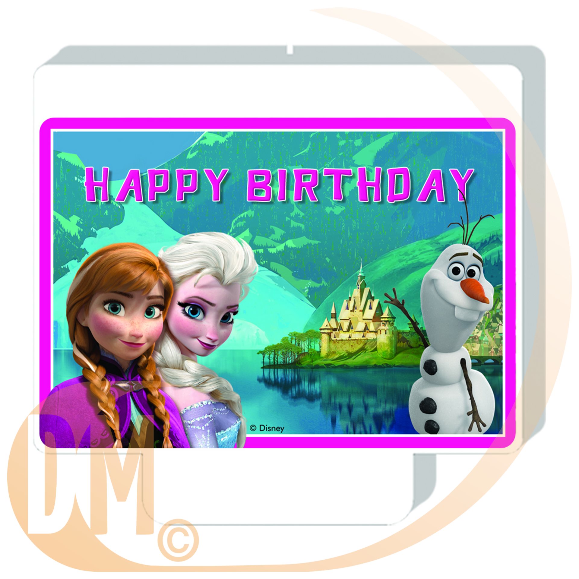 Bougie deco reine des neiges 