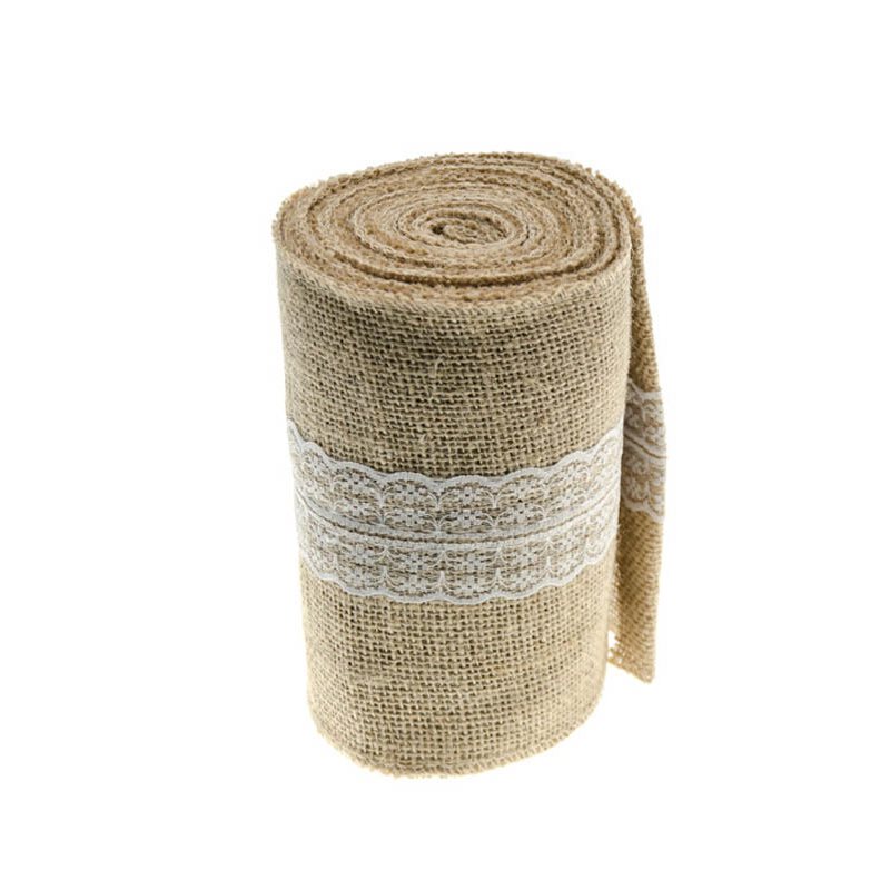 Toile de Jute avec dentelle 