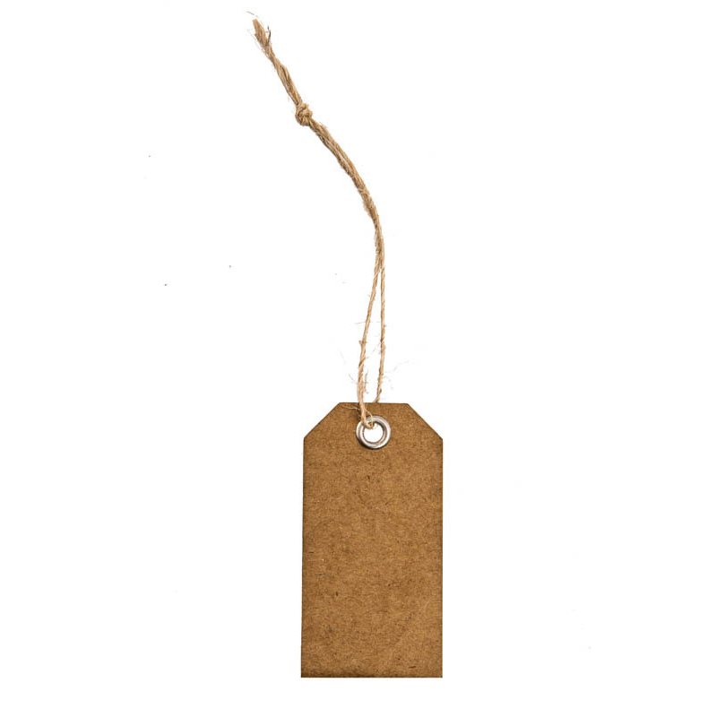 carte etiquette D�co r�tro avec oeillet et lien