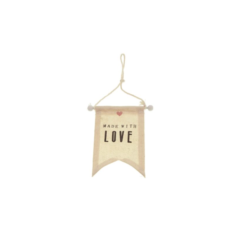 Fanion tissu � suspendre made with Love