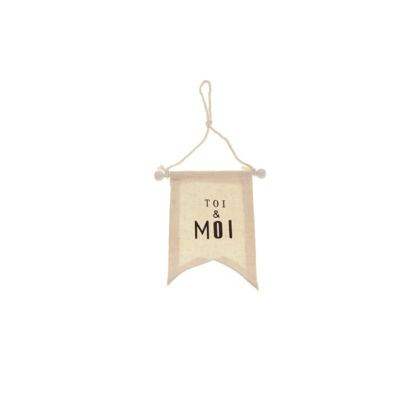 Fanion tissu � suspendre Toi et Moi