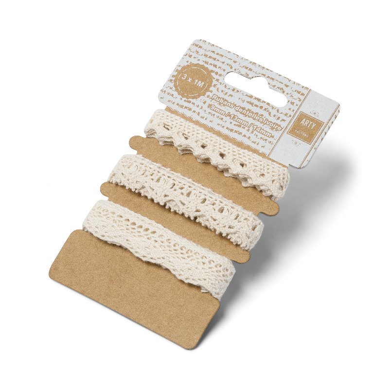 Ruban dentelle Ivoire Assortis 9/12/14mm