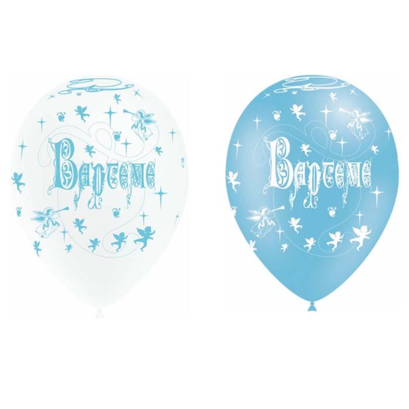 Ballon impression Bapt�me tout autour x 8