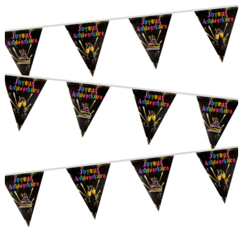Guirlande fanions anniversaire chic