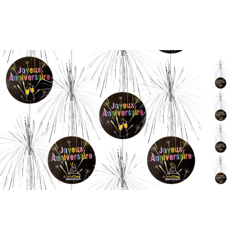 Suspension anniversaire cascade chic