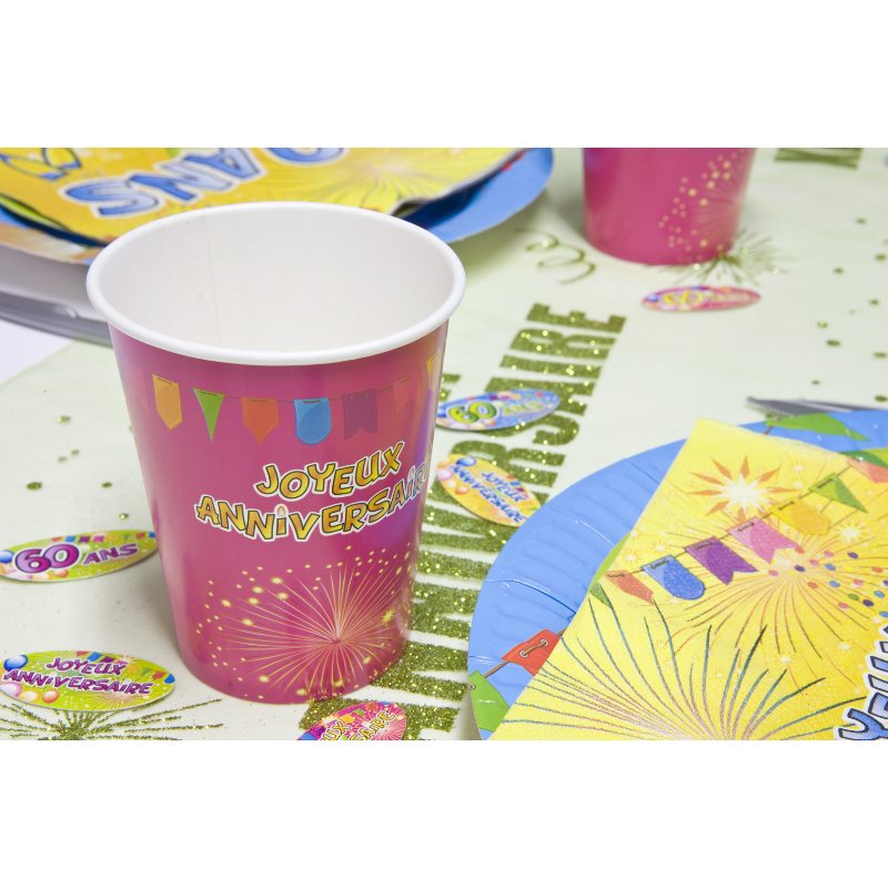 Gobelet carton Joyeux anniversaire POP