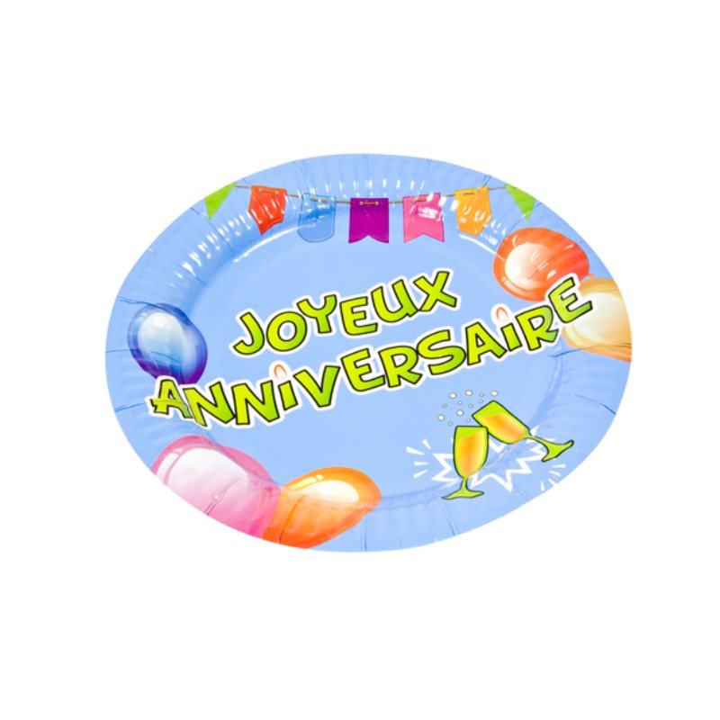 Assiette carton Joyeux anniversaire