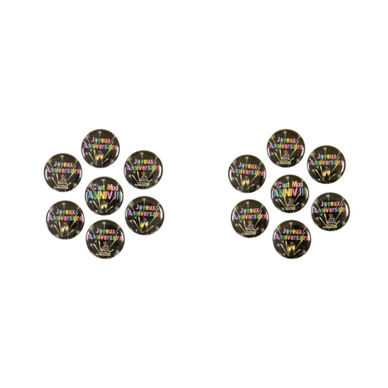 Badge m�tal Anniversaire Chic