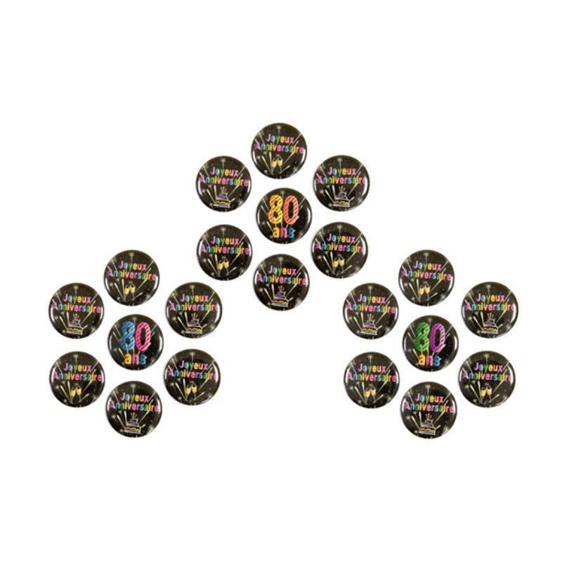 Badge m�tal Anniversaire Chic