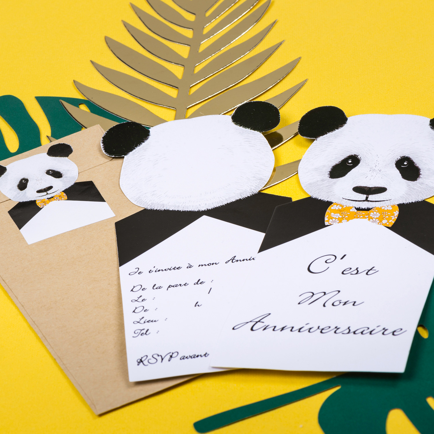 Invitations panda