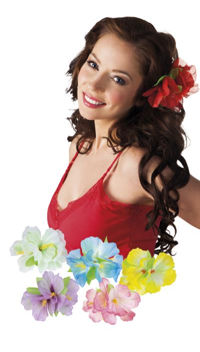 Pince � cheveux fleurs Hibiscus