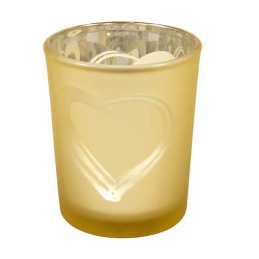 Verre photophore coeur