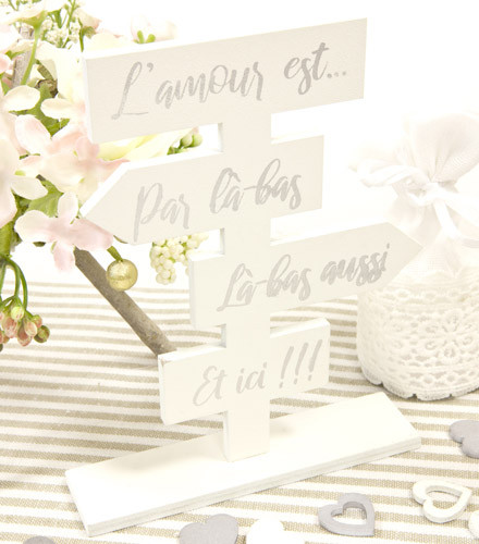 Panneau direction amour