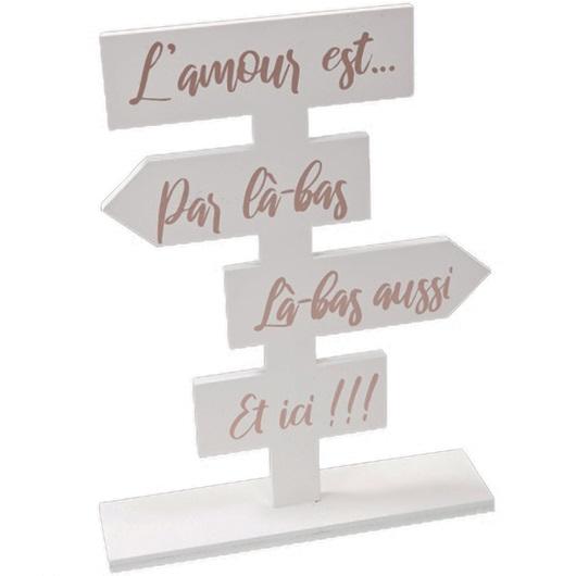 Panneau direction amour