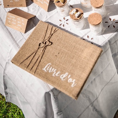 Livre d'or jute 