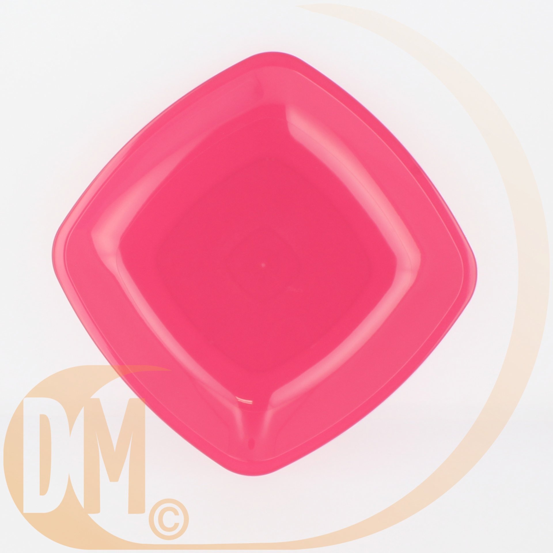 Assiettes dessert carr�es 18 cm en pvc rigide (Par 12)