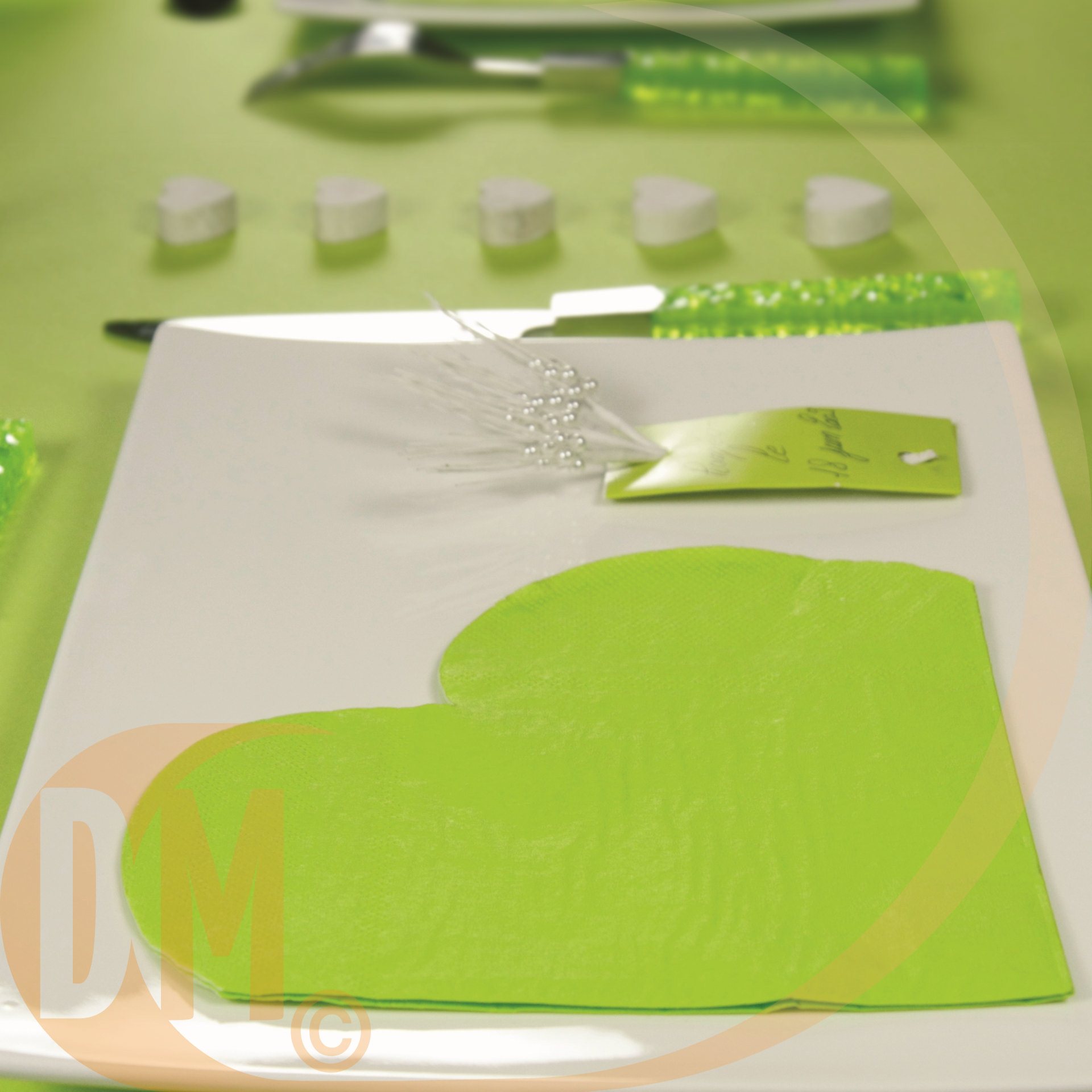 Serviette de table coeur par 20