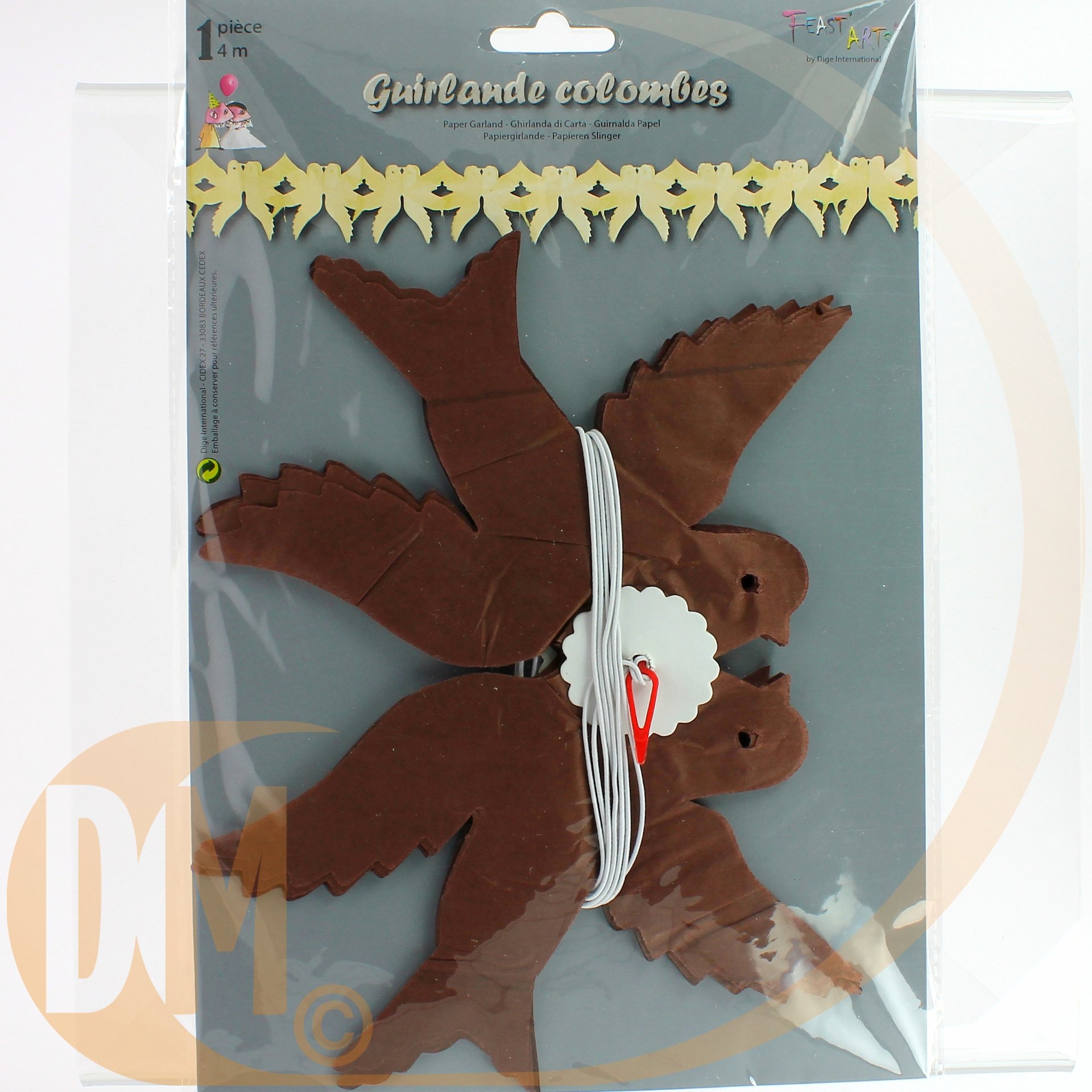 Guirlande colombes en papier