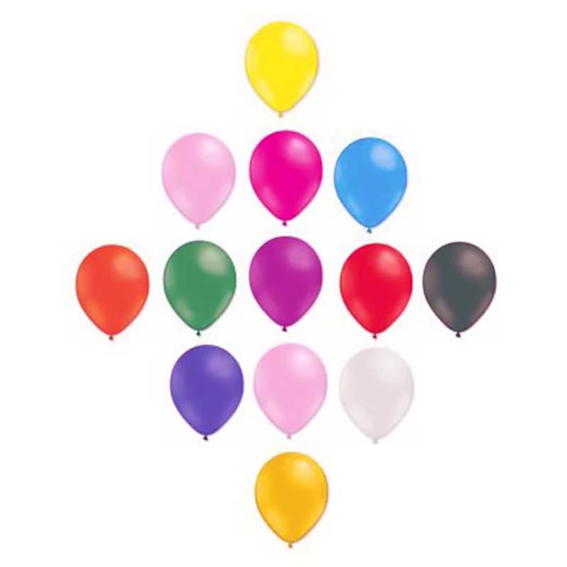 50 Ballon classique ou metal  air/helium 25 cm