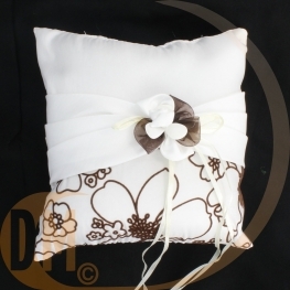 Coussin porte alliance Fleur Organza