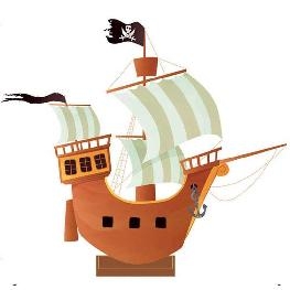 Centre de table bateau pirate