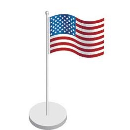 Marque place drapeau USA par 4