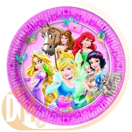 Assiette princesse et animaux 