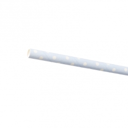 Paille Pois Blancs (x24)