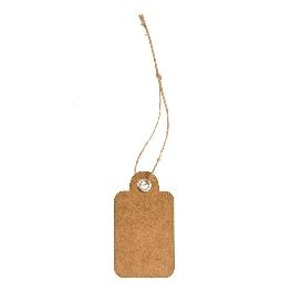 carte etiquette D�co r�tro avec oeillet et lien