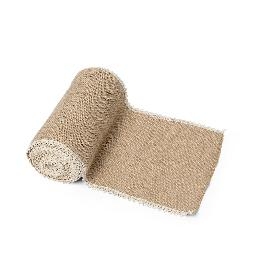 Chemin de table Jute bord� de dentelle