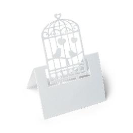 Marque place cage a oiseau Blanc x 20 pi�ces