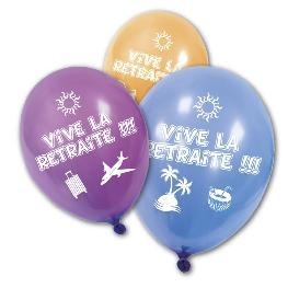 Ballon imprim� Vive la retraite