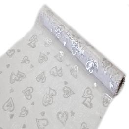 Chemin de table organza coeur