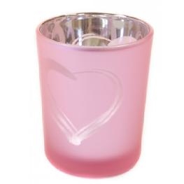 Verre photophore coeur